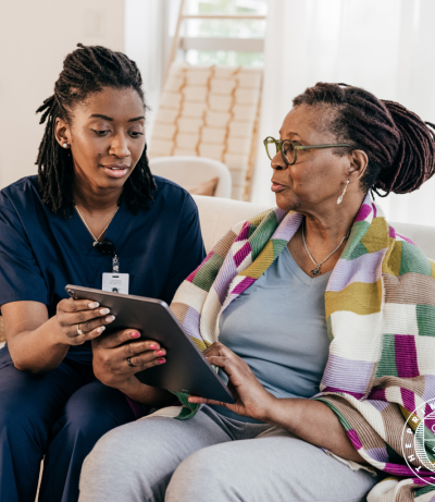 Adult Carer with Old Lady, The Prime College